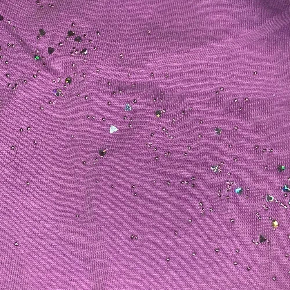 Justice Purple Sparkly Tank Top - Size 12